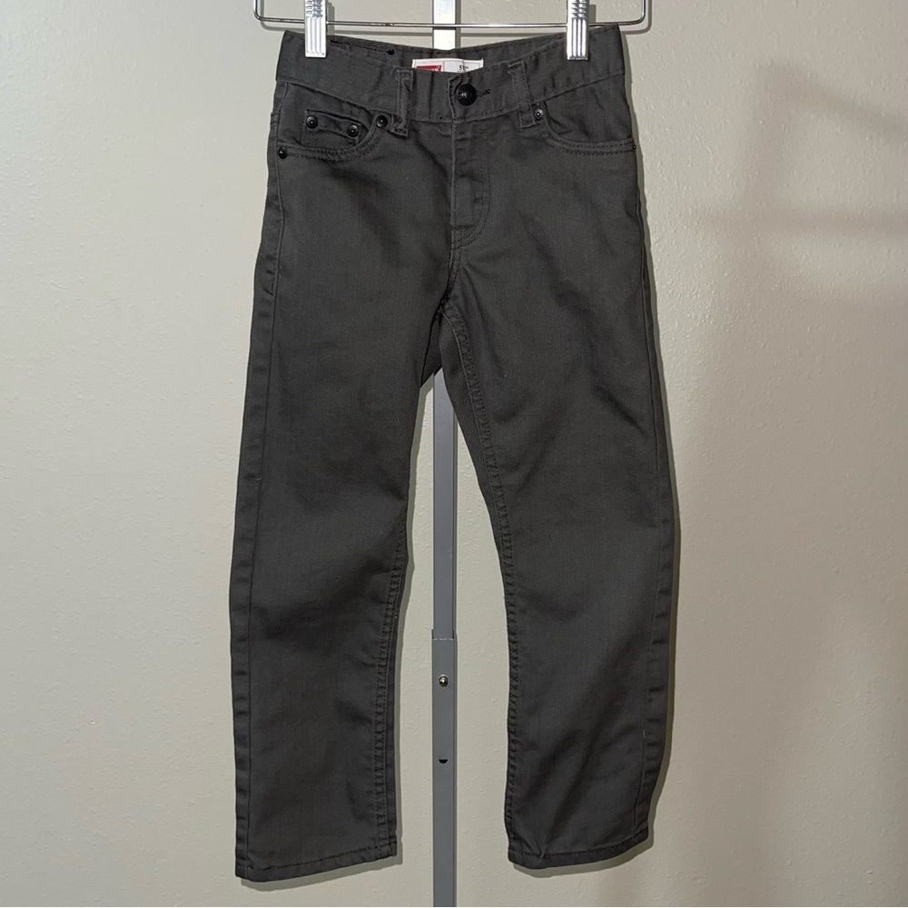 Levi’s 511 Kids Gray Denim Adjustable Waist Jeans, Size 7X